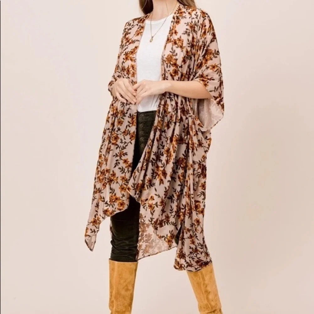 Japna Velvet Burnout Kimono Small - Picture 9 of 9